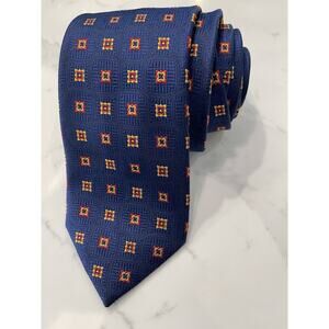 R Designed in Italy 100% Silk Foulard Jacquard Tie XL 65 x 3.75